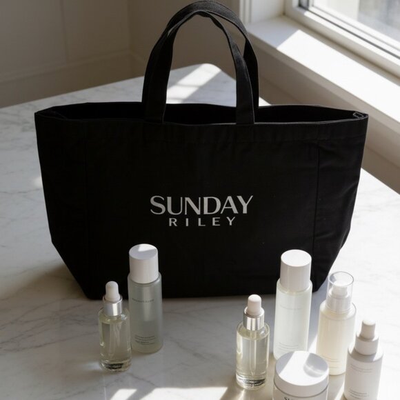 Sunday Riley Handbags - NEW Sunday Riley Oversized Black Tote Bag